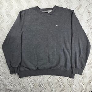 Grey nike crewneck sweatshirt embroidered
